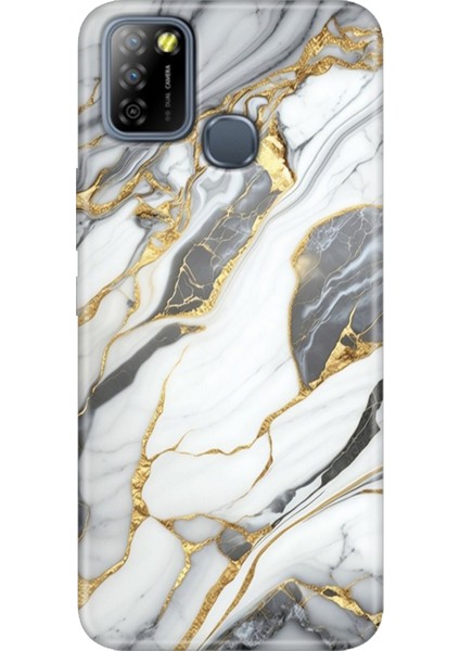 Infinix Smart 5 Uyumlu Kılıf Renkli Smart 5 Silikon Arsos Mermer