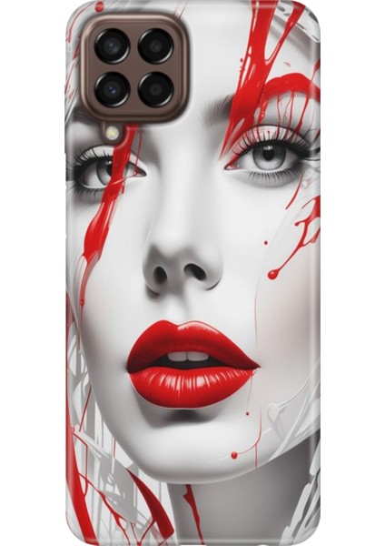 Samsung Galaxy M33 Kılıf Baskılı Esnek Silikon Kapak Lady