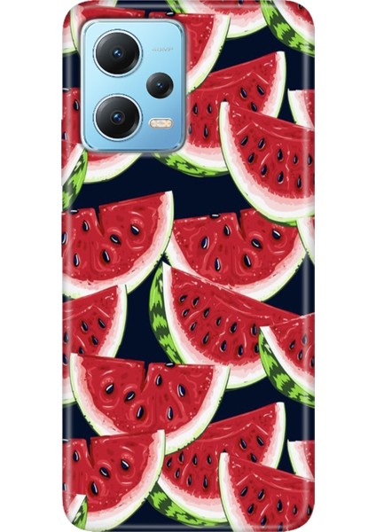 Xiaomi Redmi Note 12 4g Kılıf Desenli Design Silikon Karpuz