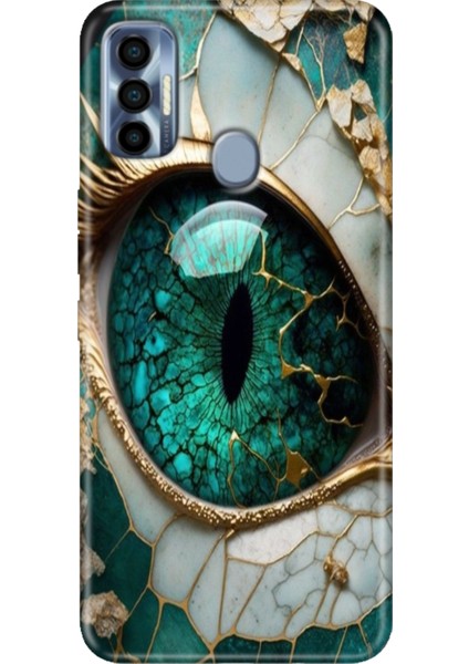 Tecno Spark 7 Pro Kılıf Renkli Silikon Tanrıça Gözü