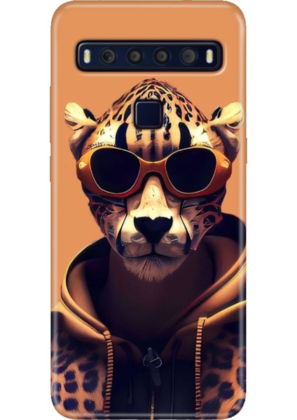 Tcl 10L Kılıf Baskılı 6.53" Silikon Renkli Resimli Arka Kapak Tiger