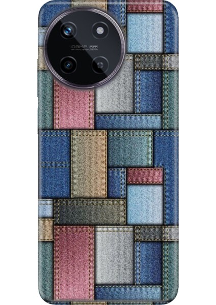 Realme 11 4g Kılıf Renkli Trendy Kapak Silikon Jean Pattern