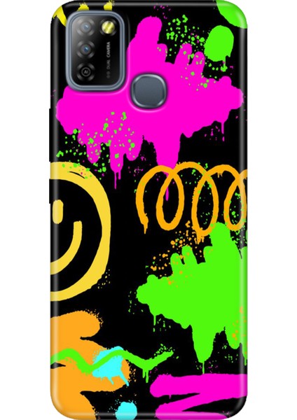 Infinix Smart 5 Uyumlu Kılıf Renkli Smart 5 Silikon Smile