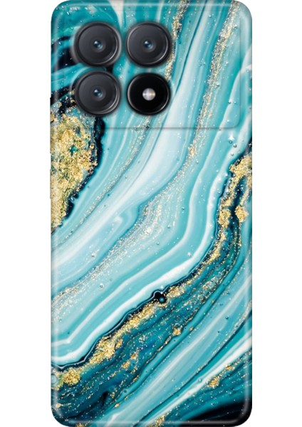 Xiaomi Poco X6 Pro Kılıf Renkli Esnek Silikon Simli Taş