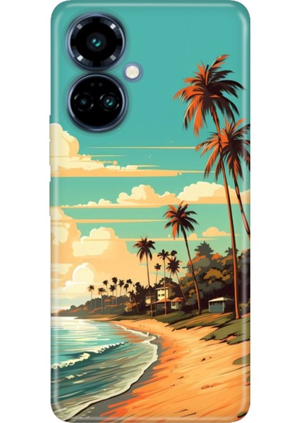 Tecno Camon 19 Pro Kılıf Renkli Temalı (CI8N) Uyumlu Silikon Malibu