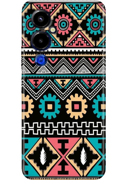 Tecno Pova 4 Pro Kılıf Renkli Temalı Pova 4 Pro Silikon Etnik