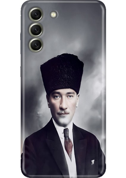Samsung Galaxy S21 Fe Kılıf Desenli Kapak Renkli Tpu Uv Atatürk