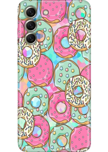 Samsung Galaxy S21 Fe Kılıf Desenli Kapak Renkli Tpu Uv Donut