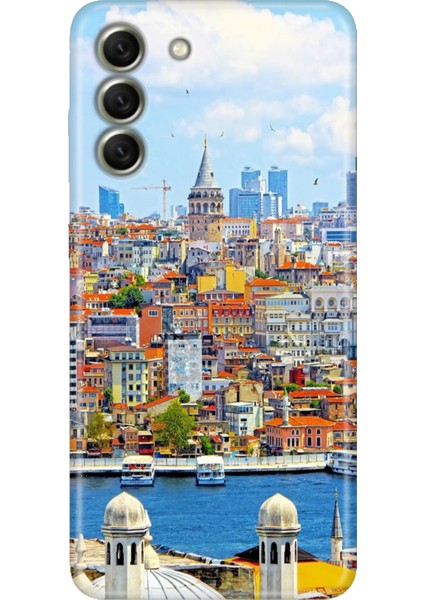 Samsung Galaxy S21 Fe Kılıf Desenli Kapak Renkli Tpu Uv Istanbul