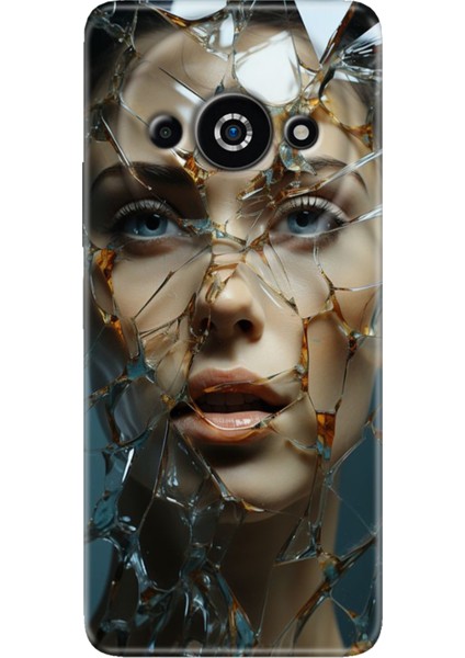 Xiaomi Poco C61 Kılıf Tasarım Baskılı Silikon Cam Kırığı