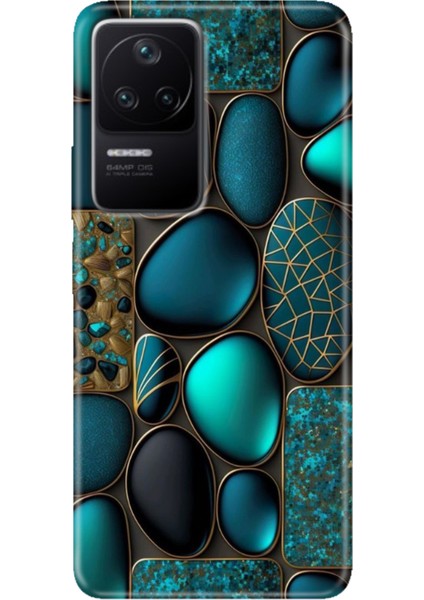 Xiaomi Poco F4 Kılıf Desenli Kapak Renkli Ermer Marble