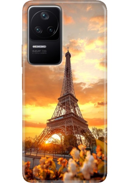 Xiaomi Poco F4 Kılıf Desenli Kapak Renkli Ermer Eyfel