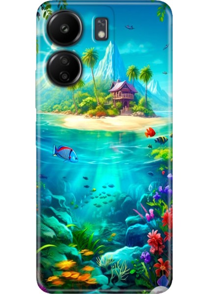 Xiaomi Redmi 13C - Poco C65 Kılıf Renkli Esnek Silikon Island