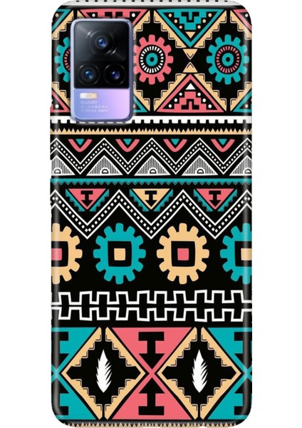 Vivo V21 Kılıf Resimli Desenli Silikon Esnek Uyumlu Kapak Etnik