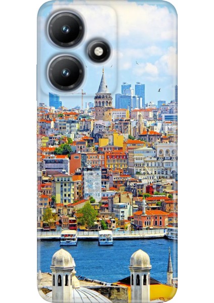 Infinix Hot 30 Kılıf Baskılı Esnek Silikon Kapak Istanbul