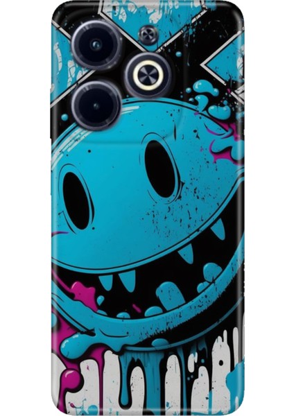 Infinix Hot 40 / Infinix Hot 40 Pro Kılıf Renkli Silikon Vintage Wall