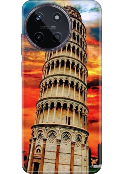 Realme 11 4g Kılıf Renkli Trendy Kapak Silikon Pizza Kulesi
