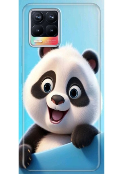 Realme 8 / Realme 8 Pro Kılıf Renkli Esnek Silikon Panda