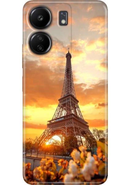 Xiaomi Redmi 13C - Poco C65 Kılıf Renkli Esnek Silikon Eyfel