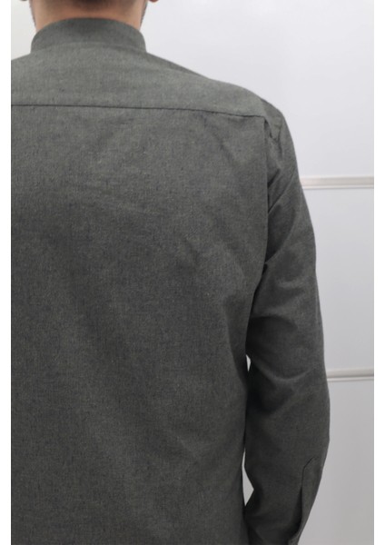 Fistan Store Erkek Düz Klasik Kesim Rahat Kalıp Tek Cepli Kışlık Kaşmir Gömlek fırsatları