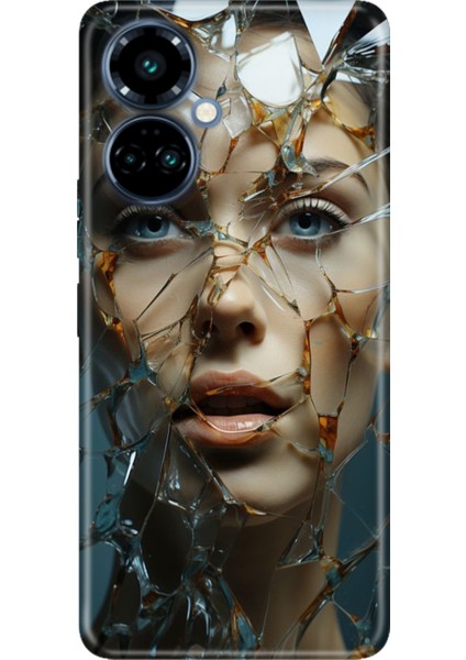 Tecno Camon 19 Pro Kılıf Renkli Temalı (CI8N) Uyumlu Silikon Cam Kırığı