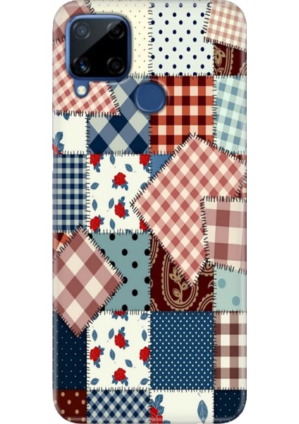 Realme C15 Kılıf Desenli Silikon Renkli Tpu Uv Yama