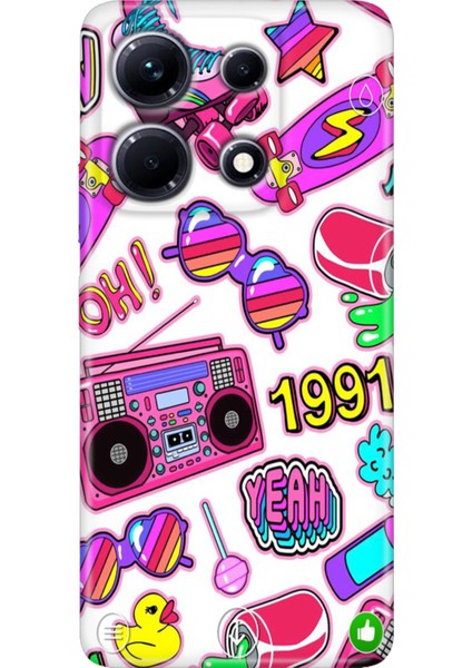 Infinix Note 30 Pro Kılıf 6.67" Desenli Baskılı Esnek Silikon Kapak 90'lar