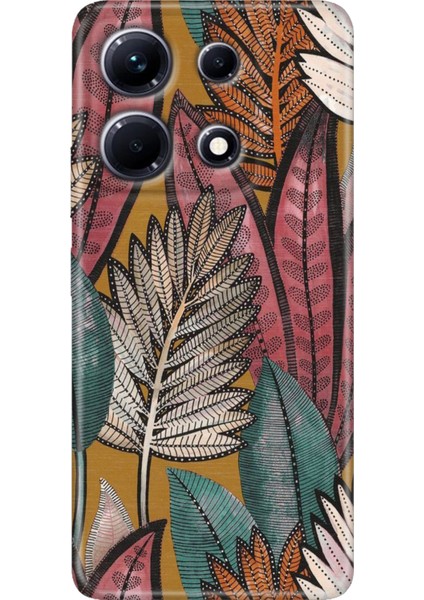 Infinix Note 30 Pro Kılıf 6.67" Desenli Baskılı Esnek Silikon Kapak Yapraklar