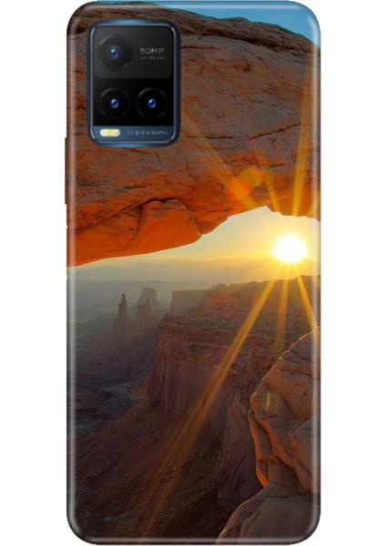 Vivo Y21S Uyumlu Kapak Kılıf Desenli Kapak Renkli Tpu Uv Sun
