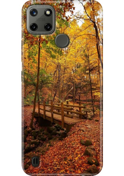 Realme C21Y - Realme C25Y Kılıf Desenli Kapak Renkli Tpu Uv Kasımda Aşk