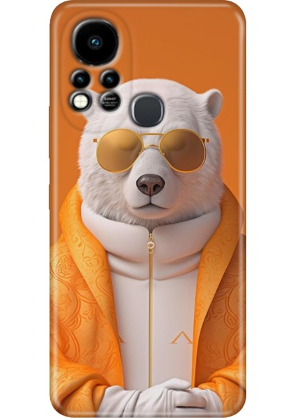 Infinix Hot 11S Uyumlu Kılıf Renkli Tpu Silikon Stil Bear