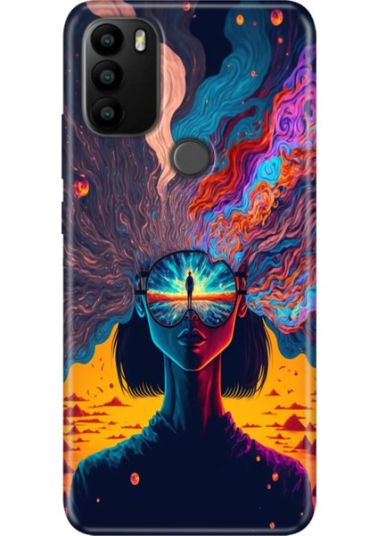 General Mobile Gm 21 Pro Kılıf Baskılı Esnek Silikon Kapak Girdap