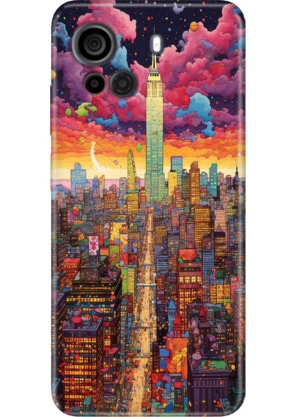 Casper Via F30 Uyumlu Kılıf Desenli Silikon Renkli Tpu Uv Retro Newyork