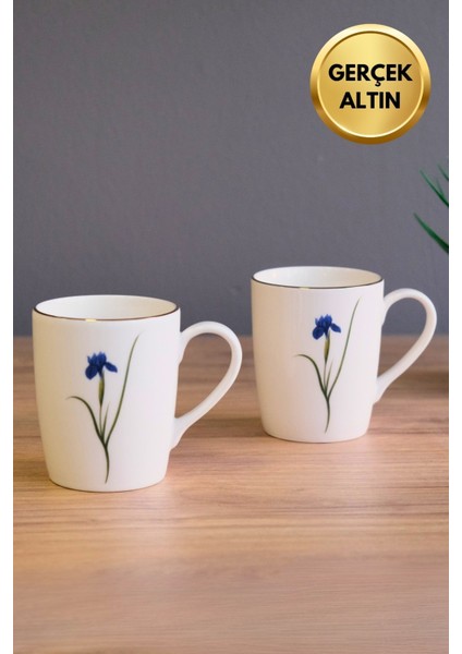 Porselen Natura Iris Kulplu Mug Kupa 9cm 220ML 2 Li fiyatları