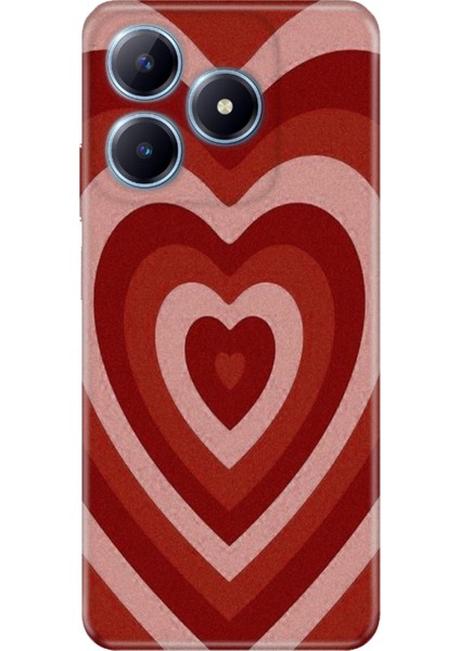 Realme C63 Kılıf Renkli Baskılı Silikon Mat Kalp