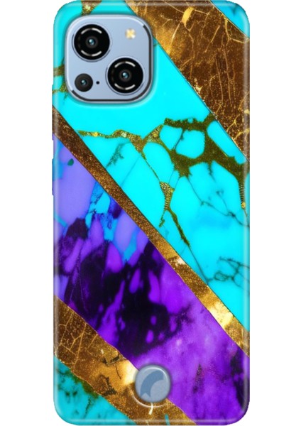 Reeder S23 Pro Max Kılıf Desenli Kapak Baskı Uv Nezih Mermer