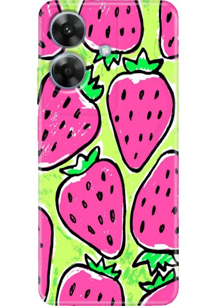 Realme Note 60 4g Kılıf Renkli Baskılı Tasarım Desenli Case Çilek