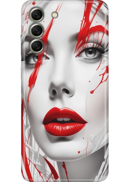 Samsung Galaxy S21 Fe Kılıf Desenli Kapak Renkli Tpu Uv Lady