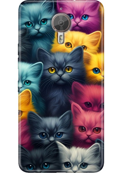 General Mobile Gm 5 Plus Kılıf Desenli Trend Silikon Kedi Ordusu