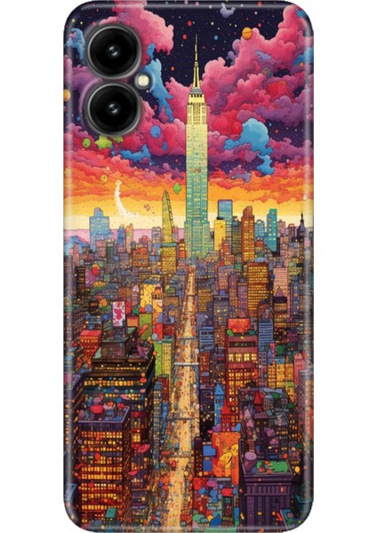 Omix X5 Kılıf Desenli Baskılı Hd Kaleografi Silikon Retro Newyork