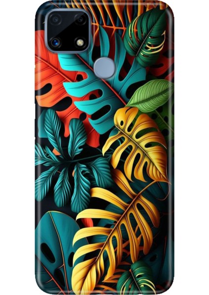 Realme C25 Kılıf Desenli Silikon Renkli Phone Case Renkli Orman
