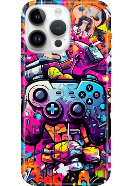 iPhone 16 Pro Max Kılıf Silikon Desenli Baskılı Cover Gamer