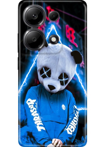 Xiaomi Redmi Note 13 Pro 4g Kılıf Renkli Tasarım Esnek Silikon Cool Panda