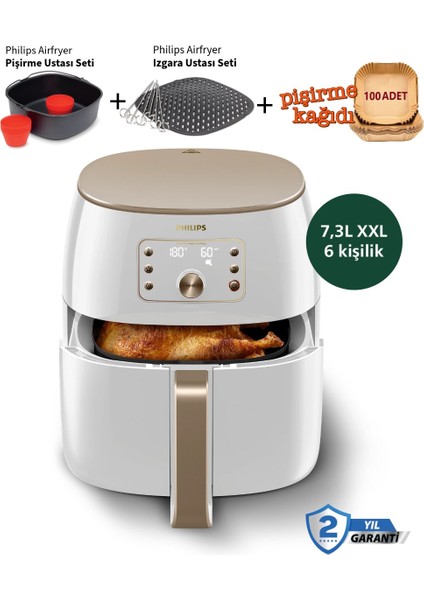 7.3 L Ultra Geniş Kapasite Xxl Premium Airfryer & Fritöz – 2250 W Yüksek Güç – Profesyonel Fırın Performansı