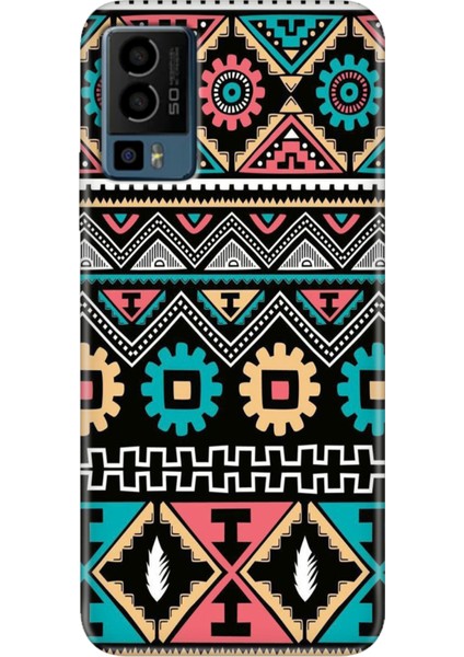 General Mobile Gm 23 Kılıf Desenli GM23 Silikon Case Uv Etnik