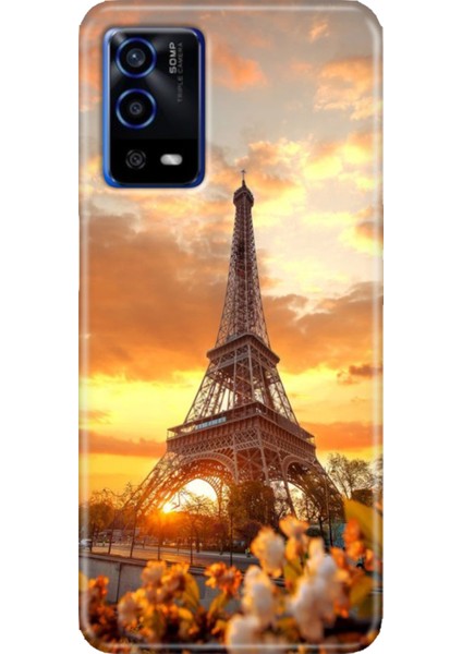 Oppo A55 4g Kılıf Silikon Tasarım Stok Eyfel