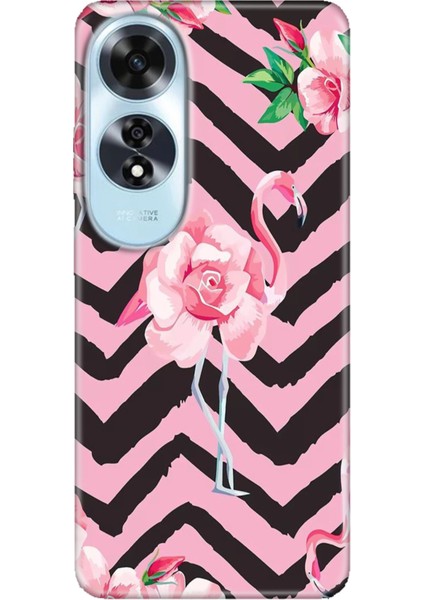 Oppo A60 Kılıf (CPH2631) Uyumlu Silikon Desenli Kalıplı Ermer Flamingo