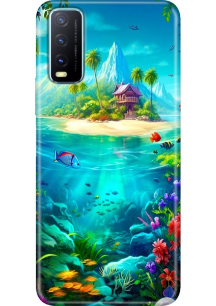 Vivo Y20 Y20S Y11S Uyumlu Kapak Kılıf Desenli Kapak Renkli Tpu Uv Island