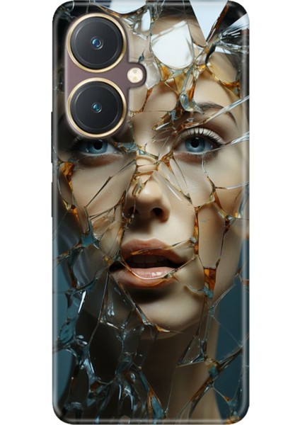 Vivo Y27 Kılıf Desenli Kapak Renkli Tpu Uv Cam Kırığı
