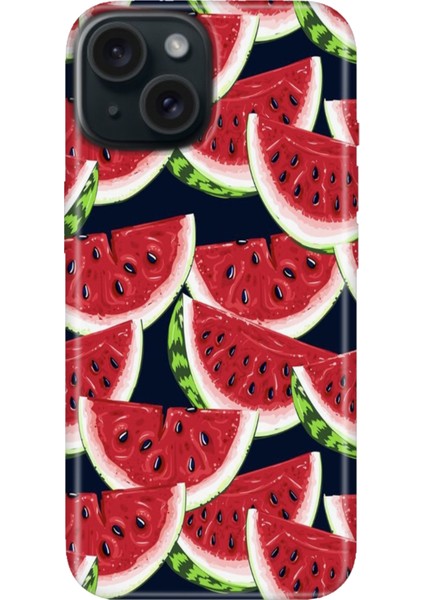 iPhone 13 - 14 Kılıf Desenli Kapak Renkli Tpu Uv Karpuz